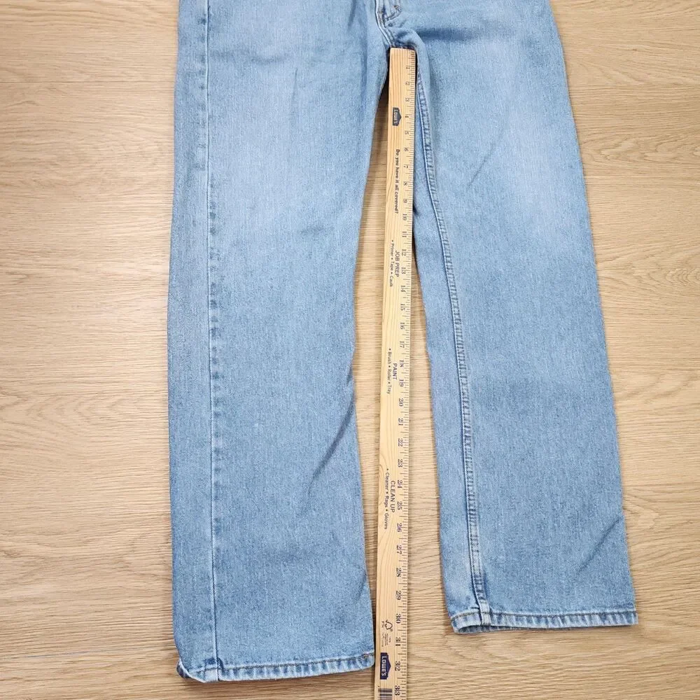 Vintage Levi's 505 Straight Fit 38x32 Jeans Heavy Denim Cowboy Work Rivets